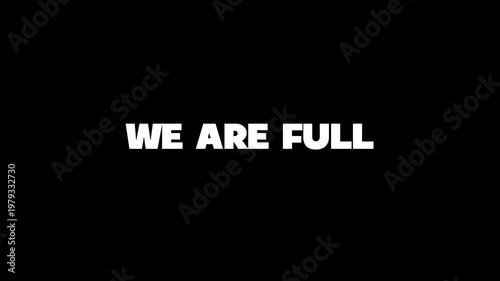 we are full text animation on black background