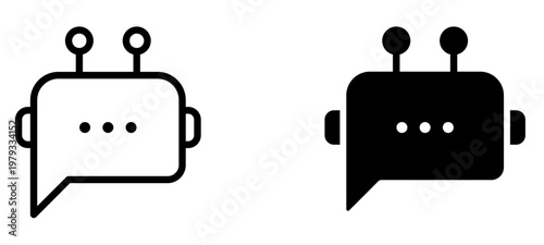 AI Robot Assistant Icon. Smart Bot Helper, Artificial Intelligence Support Concept