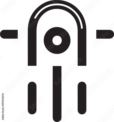 Magnet icon with attraction field lines marketing lead generation and magnetic pull vector