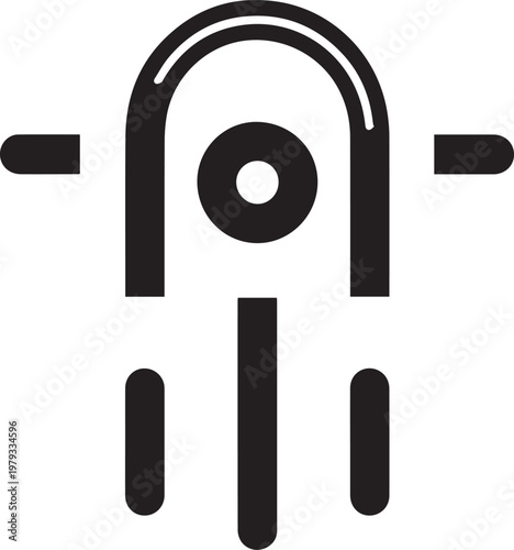 Magnet icon with attraction field lines marketing lead generation and magnetic pull vector