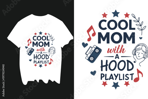 Vintage retro Mother day t-shirt design with typography illustration 