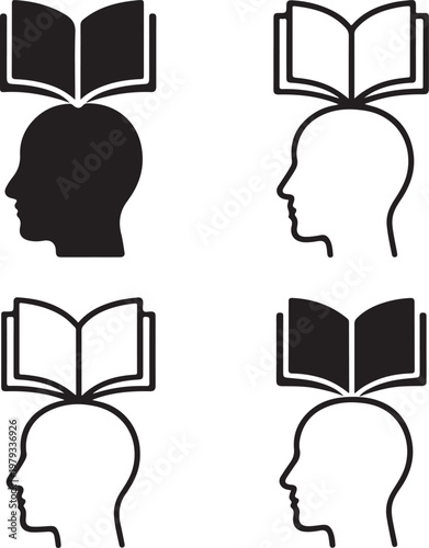 Isolated Knowledge Learning Concept Art, Knowledge Learning Concept Art icon, Knowledge Learning Concept Art vector, education growth design, study concept, intellectual development