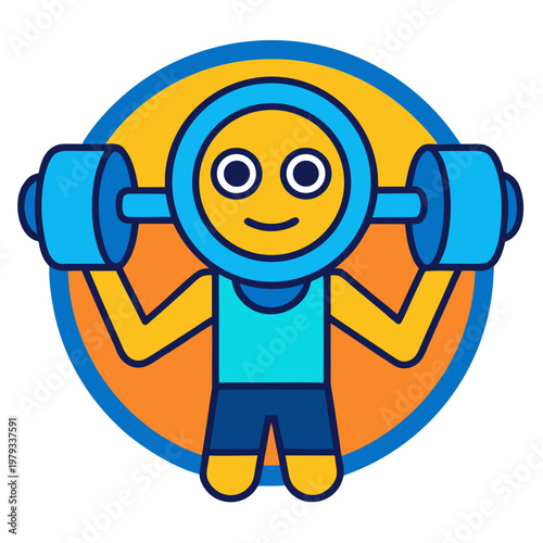 man holding a dumbbell