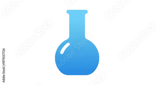 Blue Glass Flask Icon for Scientific Research.
