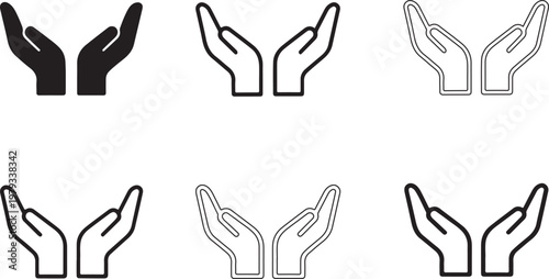 Isolated Giving Hands Illustration Art, Giving Hands Illustration Art icon, Giving Hands Illustration Art vector, donation symbol design, kindness concept, humanitarian support graphic