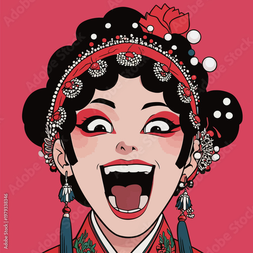 Chinese Peking Opera Character Illustration