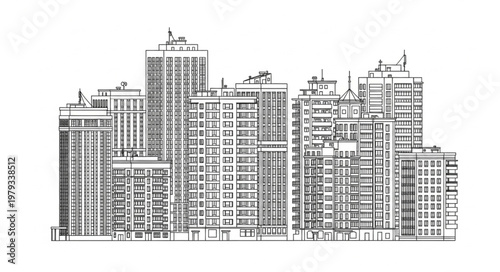 City Skyline High Rise Buildings.