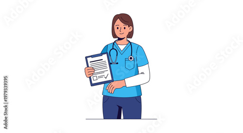 Doctor holding a medical chart, illustrating healthcare and professional medical services