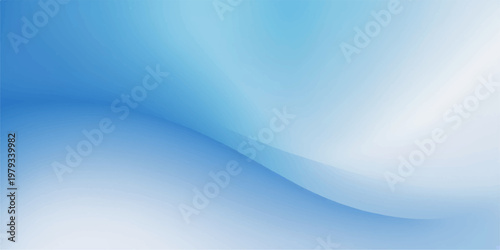 Abstract blue wave background featuring a flowing motion of soft gradient curves and futuristic light lines in a creative vector art design template for a high-quality wallpaper texture