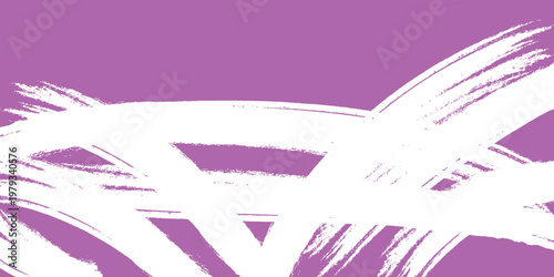 Abstract expressionist painting with bold brushstrokes and vibrant purple and white hues