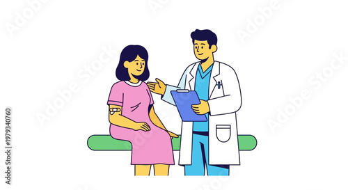 Doctor Consulting Patient About Medical Health Condition In Clinic