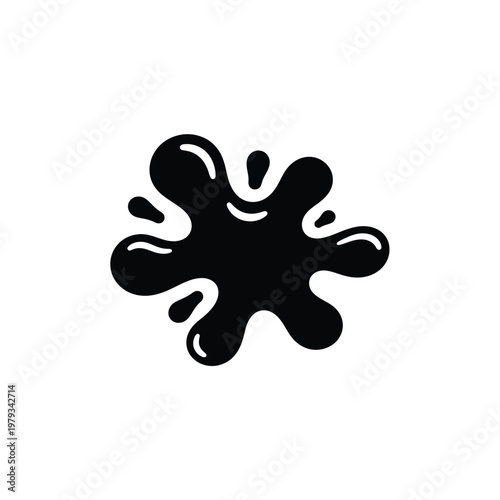 Black Liquid Splash Droplet.