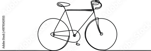 Modern Cyclist's Embrace: An abstract silhouette of a road bike, its lines flowing with the rhythm of movement, embodying the essence of cycling and the freedom of the open road. 
