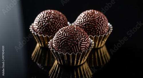 Chocolate Cupcakes with Decorative Tops.