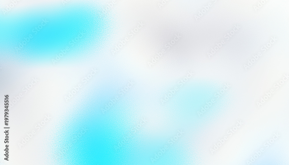 Fototapeta premium Abstract Bright Cyan and White Gradient Texture with Grainy Noise Effect banner poster header overlay wallpaper backdrop design tropical ocean