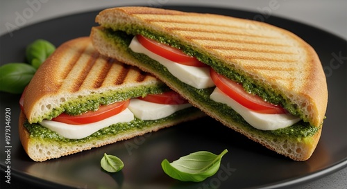 Panini Sandwich with Fresh Ingredients.