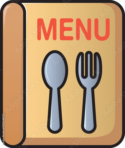 Book menu vector illustration