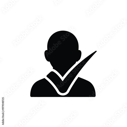 Black silhouette of verified person.