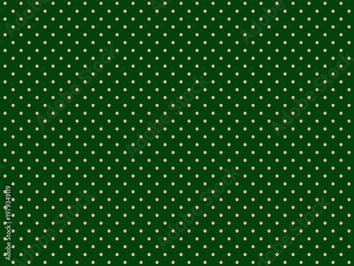 Dark green polka dot seamless background / レトロドットパターン素材