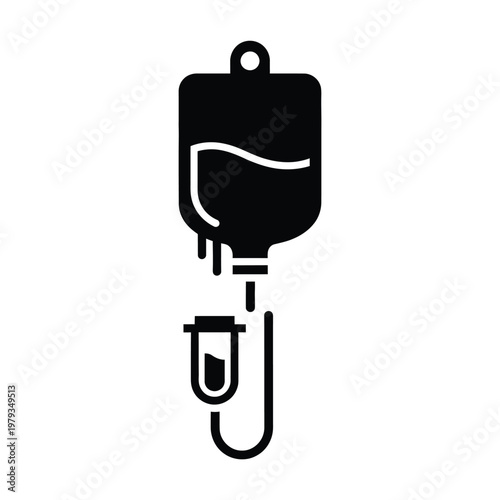 Blood Transfusion IV Bag.