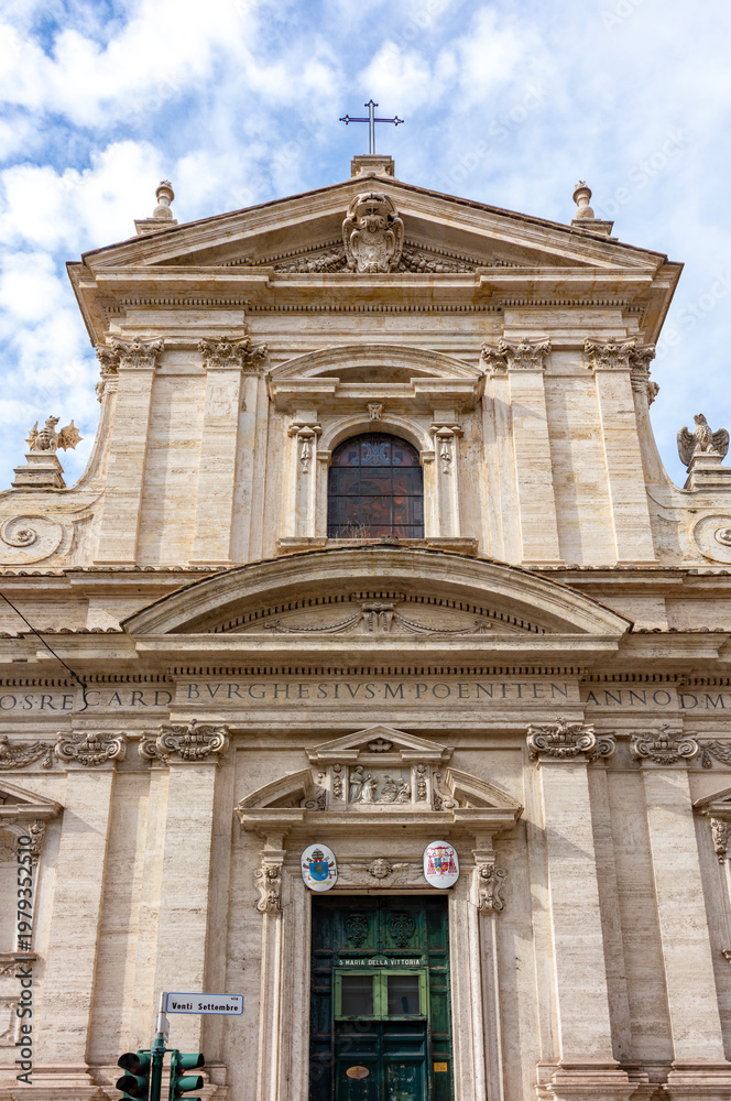 Fototapeta premium Santa Maria della Vittoria church in Rome, Italy