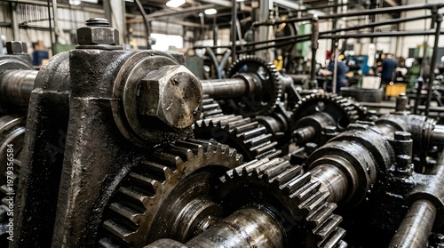 Intricate gears and robust machinery the powerful engineering at industry's core