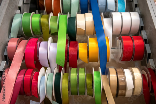 Wallpaper Mural Rows of colored ribbons in shop Torontodigital.ca