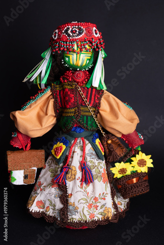 happy easter and motanka doll