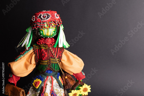 happy easter and motanka doll