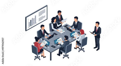 Business people in a meeting room.