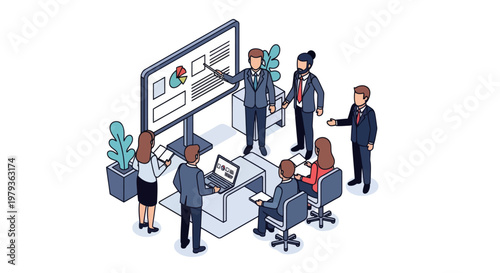 Business people in a meeting room.
