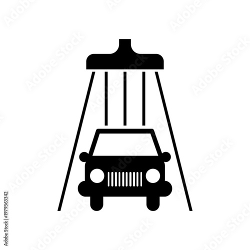 Car wash icon on white background vector. Vector icon cars