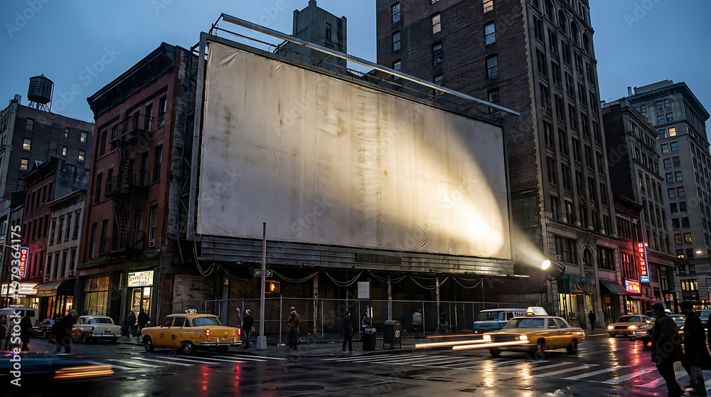 Obraz premium Billboard in New York City Street.