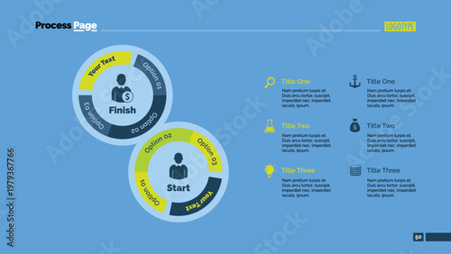 Six Option Start and Finish Slide Template
