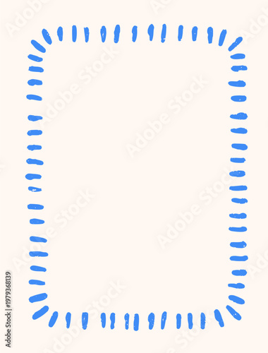 Scribble line frame, doodle brush stroke border decoration in modern trendy s...