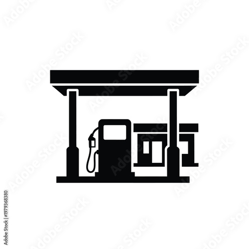 Schilderij op canvas Gas Station Fuel Pump Station.