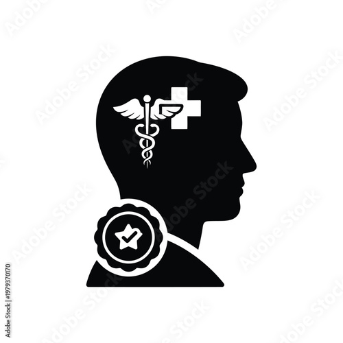 Medical Doctor Health Symbol Head.