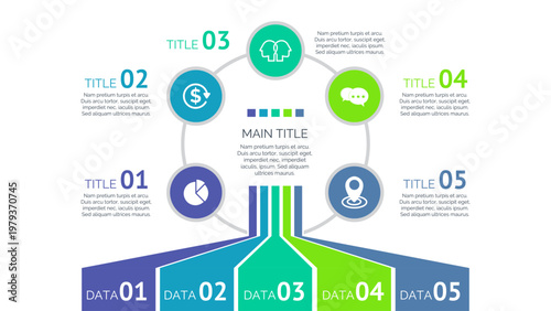 Five Process Elements Slide Template