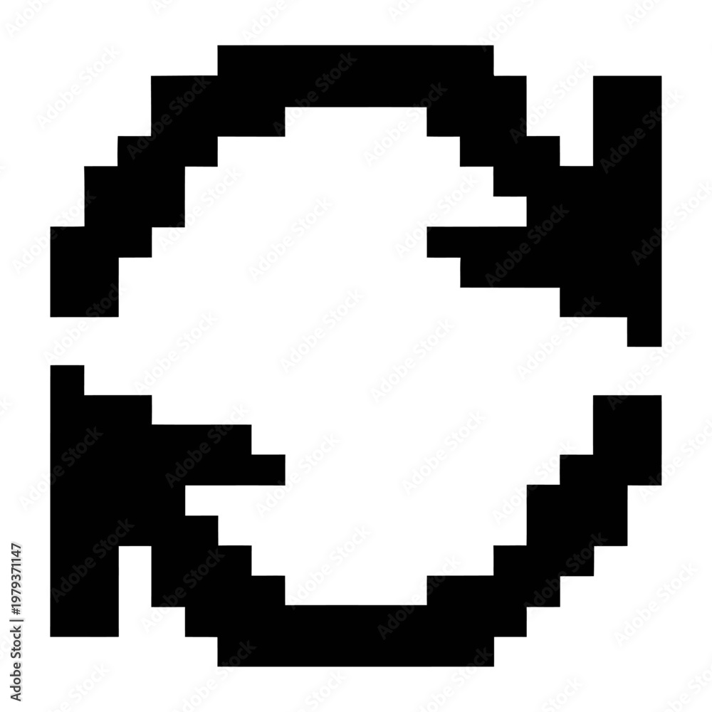 Fototapeta premium Black pixelated vector of a stylized letter with a modern design