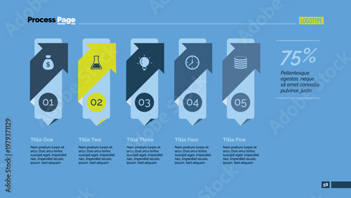 Five Steps Strategy Slide Template