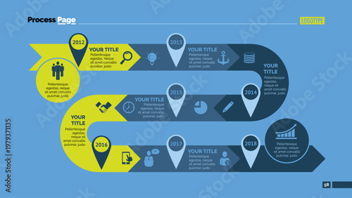 Timeline Arrow Slide Template