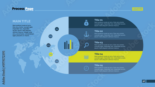 Five Steps Process Slide Template