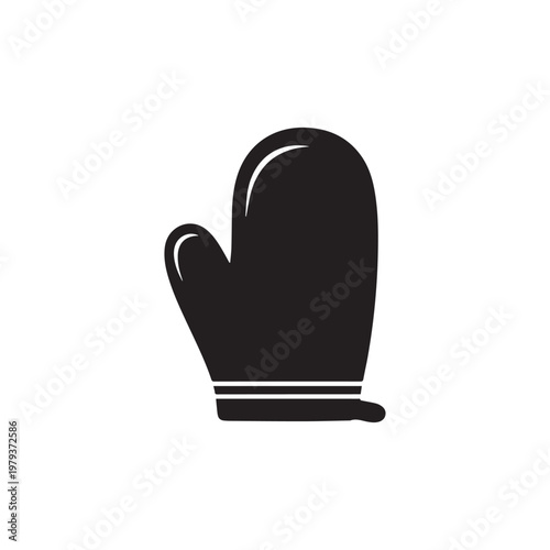 Simple Oven Mitt Illustration for Kitchen Safety and Cooking Protection