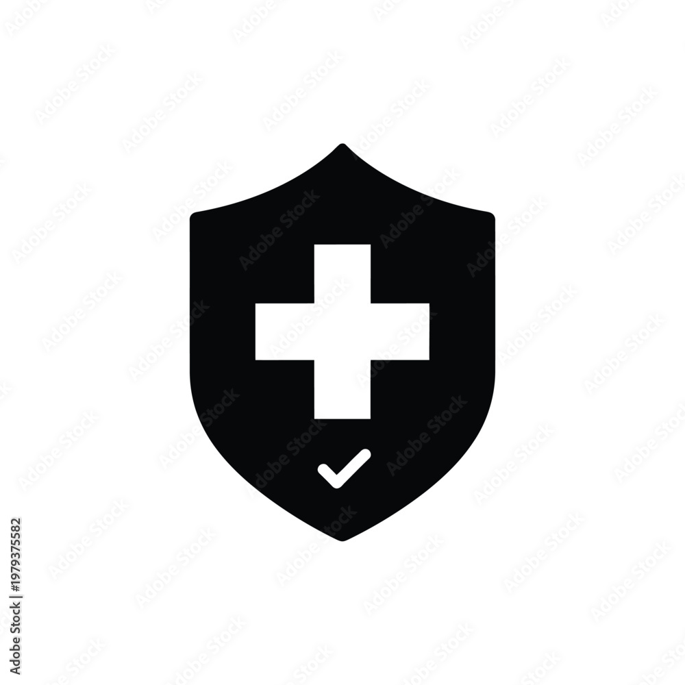 Fototapeta premium Medical Shield Protection Symbol.