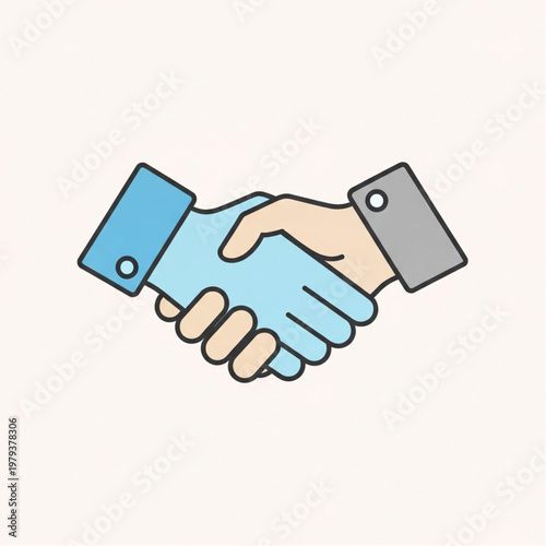Handshake Illustration of Two People Agreeing.