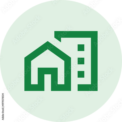 Real Estate Building House Icon