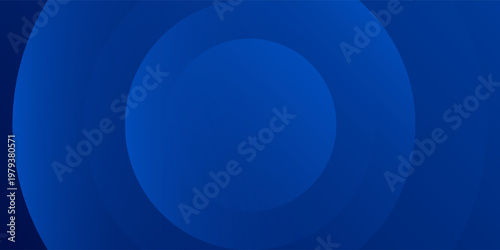 Modern art blue circle line banner background simple