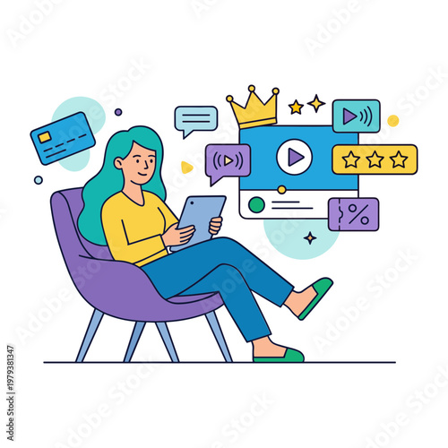 Illustration About Subscription Membership
