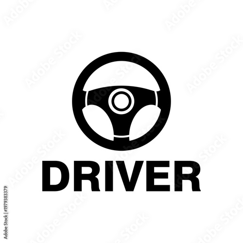 Driver logo template isolated on white background