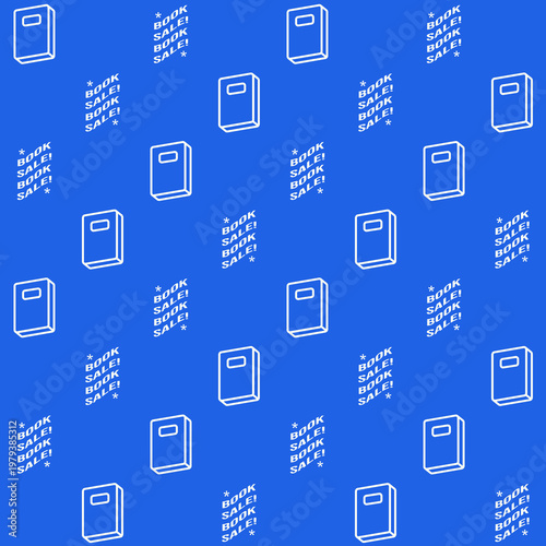 Book Sale Vector Seamless Pattern